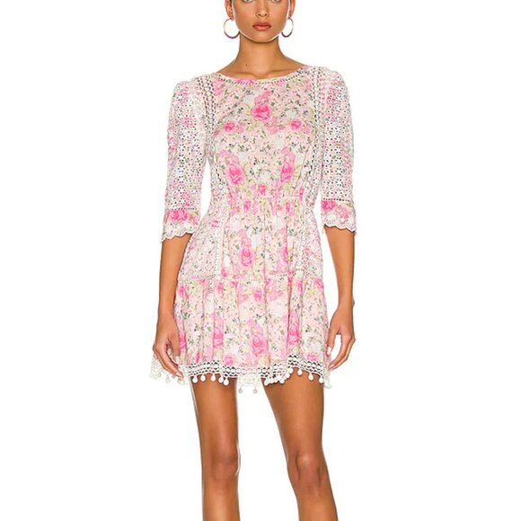 LoveShackFancy Dresses & Skirts - LoveShackFancy Novalie Dress Magenta Flower Fields NWT